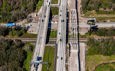 Aerial view of SR 93 (I-75) at MLK Interchange